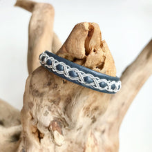 Load image into Gallery viewer, Sami unisex reindeer leather bracelets with pewter in BLACKS, GREYS and WHITE.