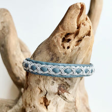 Load image into Gallery viewer, Sami unisex reindeer leather bracelets with pewter in BLACKS, GREYS and WHITE.