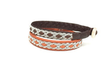 Load image into Gallery viewer, Sami unisex reindeer leather bracelet with pewter in NEUTRAL COLOURS.