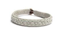 Load image into Gallery viewer, Sami unisex reindeer leather bracelets with pewter in BLACKS, GREYS and WHITE.