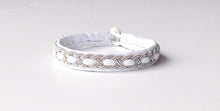 Load image into Gallery viewer, Sami unisex reindeer leather bracelets with pewter in BLACKS, GREYS and WHITE.